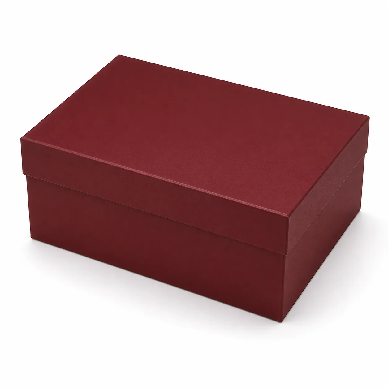 CB1011 กล่องฝาครอบสีไวน์ ทรงสี่เหลี่ยมผืนผ้า สีไวน์ สั่งทำพร้อมโลโก้